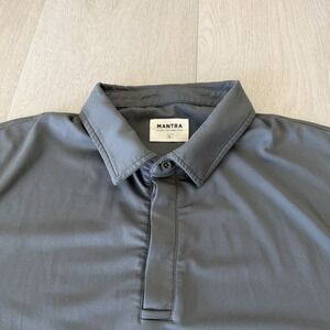 Mantra Polo Shirt Mens L Large Catalyst Performance Stretch Gray Casual Summer